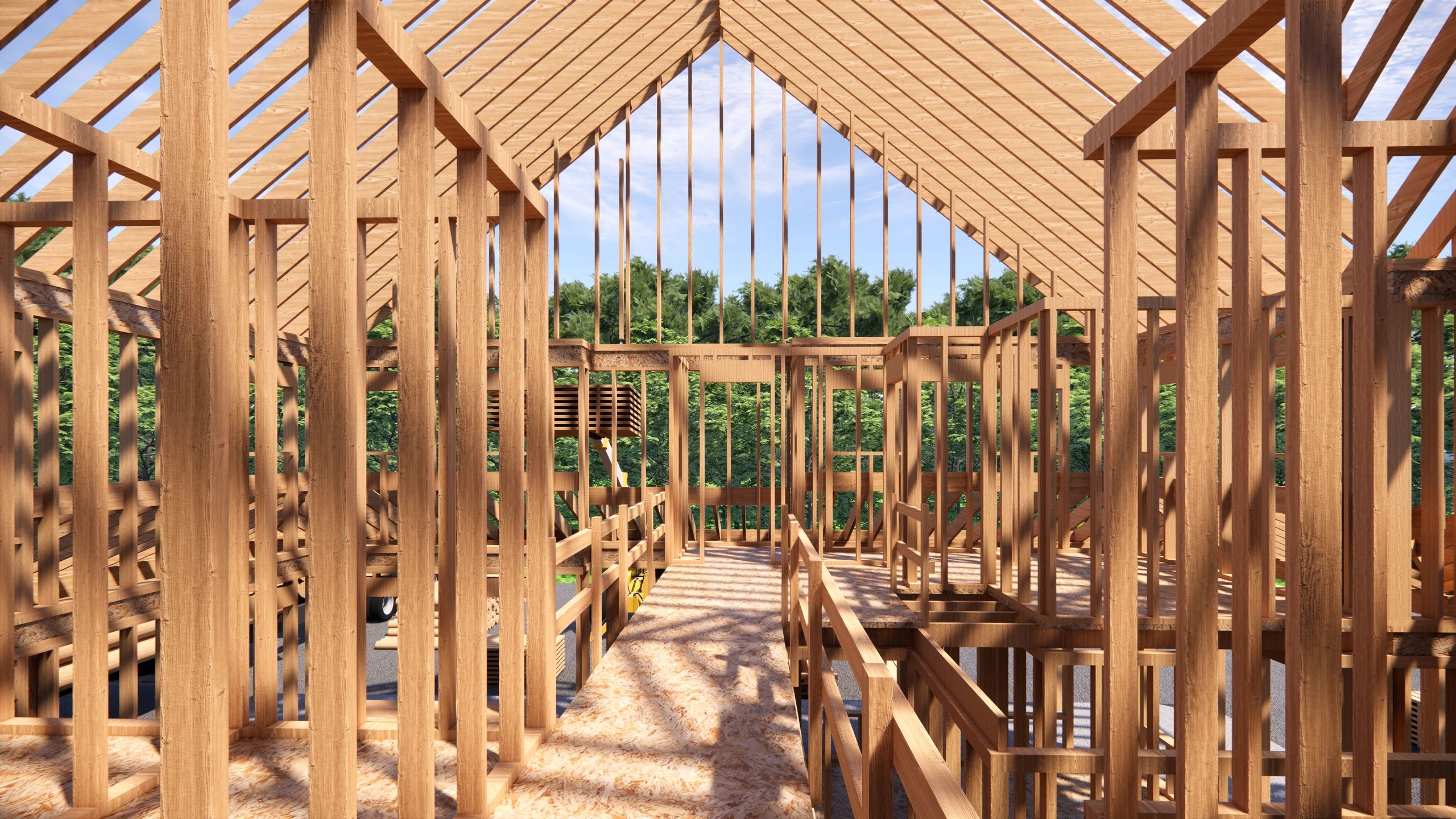 Framing de madera residencial